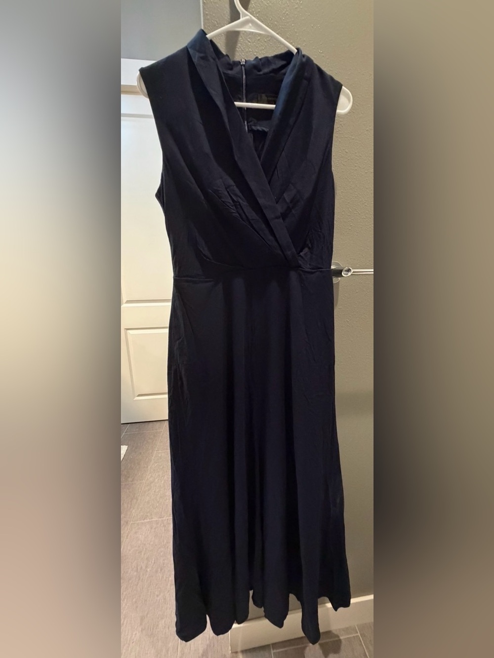 NWT- Commense Navy Sleeveless V-Neck Dress